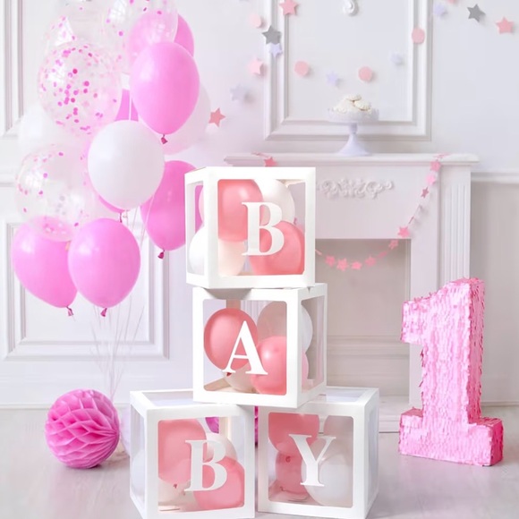 White Baby Shower Decoration Boxes - Picture 3 of 4